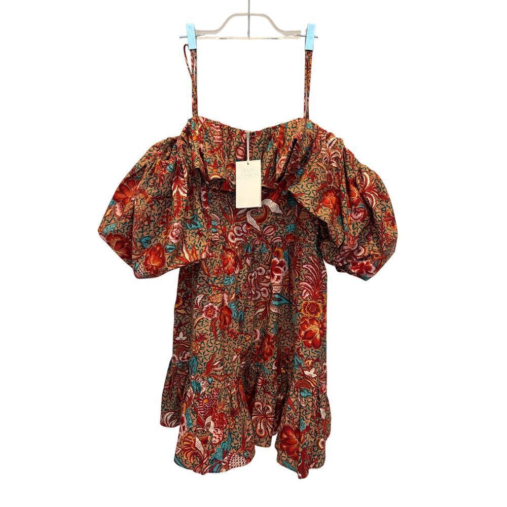 ULLA JOHNSON Lila Floral Cold Shoulder Dress NWT SIZE 12 $450 - Picture 2 of 7